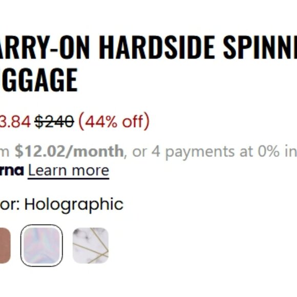 JUICY Couture Carry-On Hardside Spinner Luggage - Picture 3 of 3